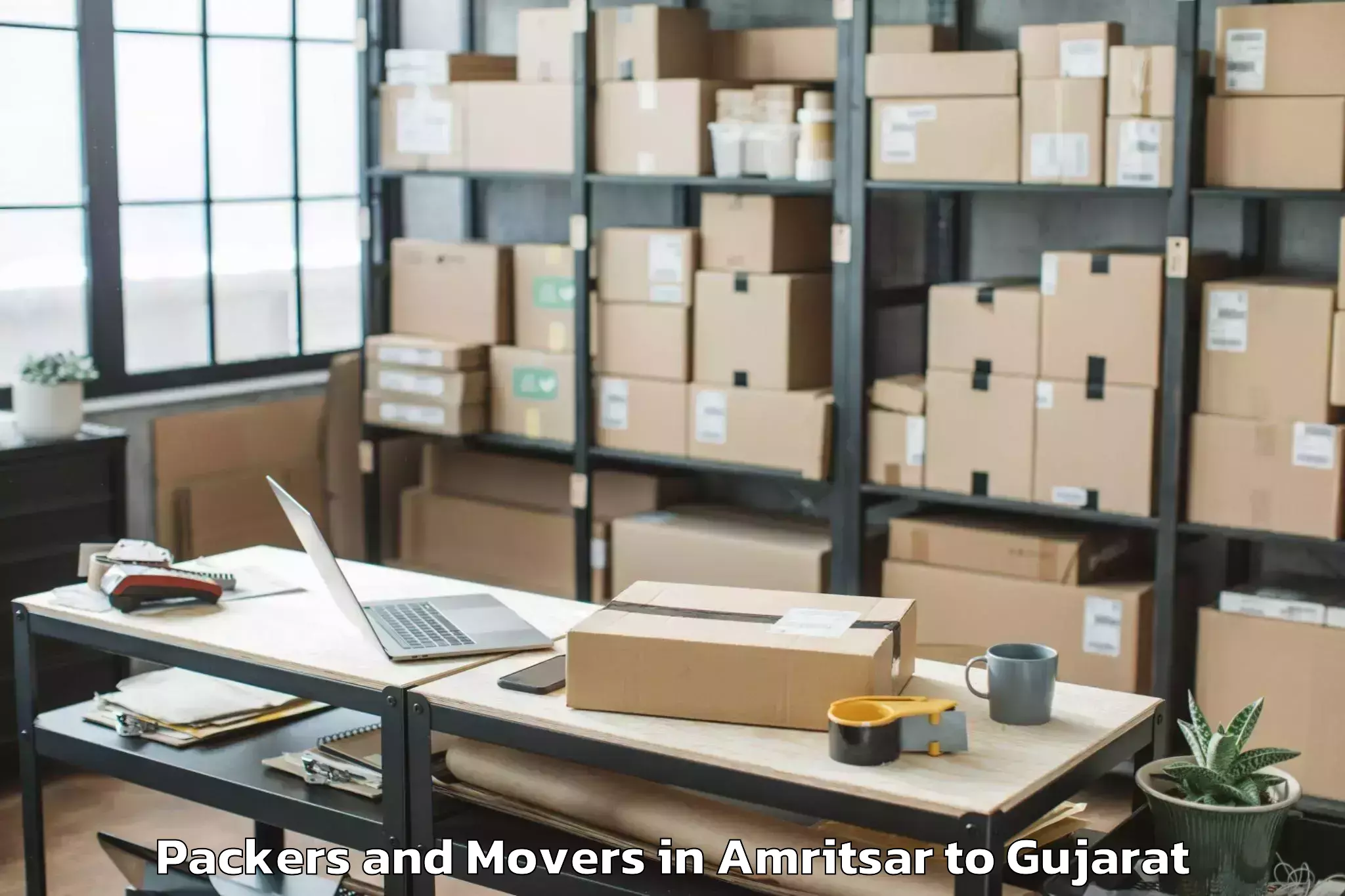 Professional Amritsar to Rajpipla Packers And Movers